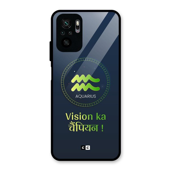 Aquarius Vision Glass Back Case for Redmi Note 10