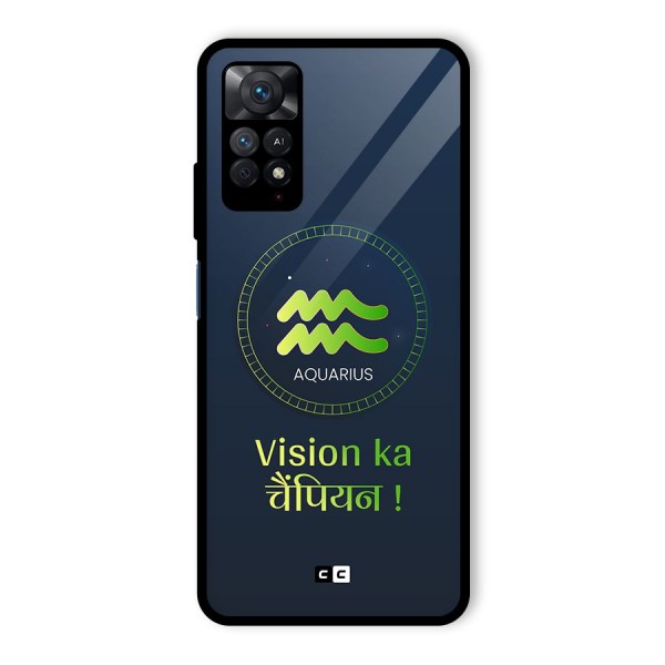 Aquarius Vision Glass Back Case for Redmi Note 11 Pro