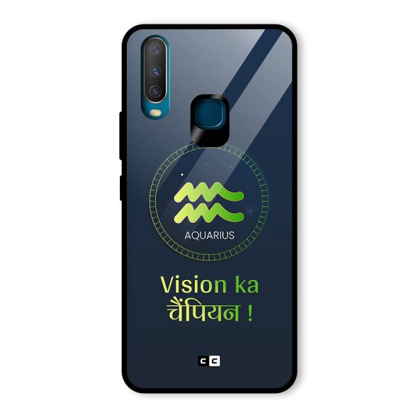 Aquarius Vision Glass Back Case for Vivo Y12