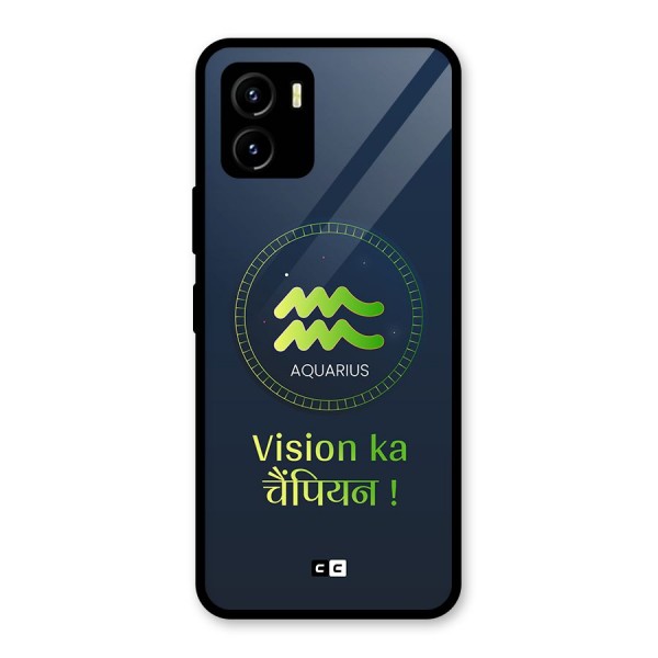 Aquarius Vision Glass Back Case for Vivo Y15s