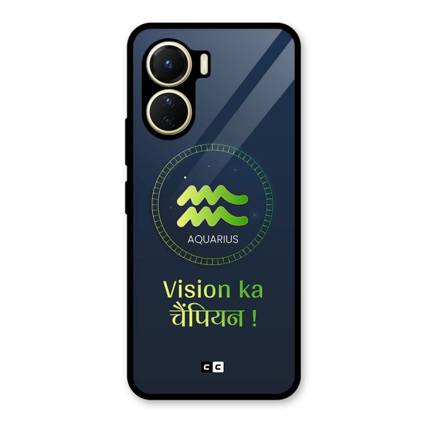 Aquarius Vision Glass Back Case for Vivo Y56