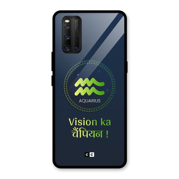 Aquarius Vision Glass Back Case for Vivo iQOO 3