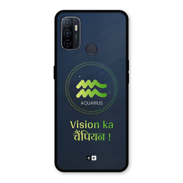 Aquarius Vision Metal Back Case for Oppo A53