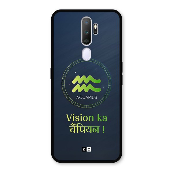 Aquarius Vision Metal Back Case for Oppo A5 (2020)