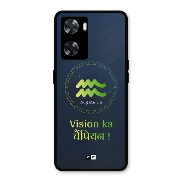 Aquarius Vision Metal Back Case for Oppo A77