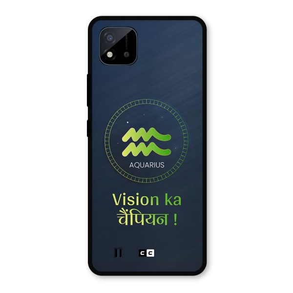 Aquarius Vision Metal Back Case for Realme C11 2021