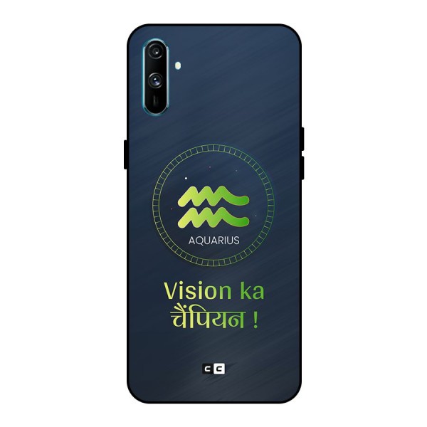 Aquarius Vision Metal Back Case for Realme C3