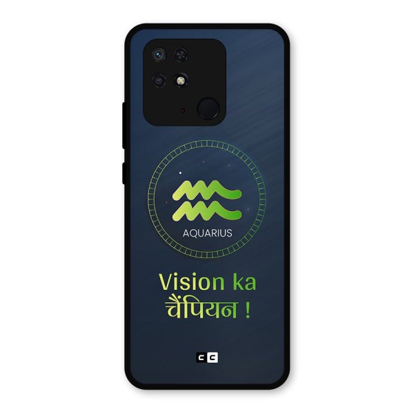 Aquarius Vision Metal Back Case for Redmi 10