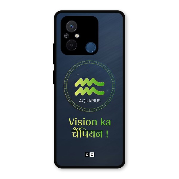 Aquarius Vision Metal Back Case for Redmi 12C