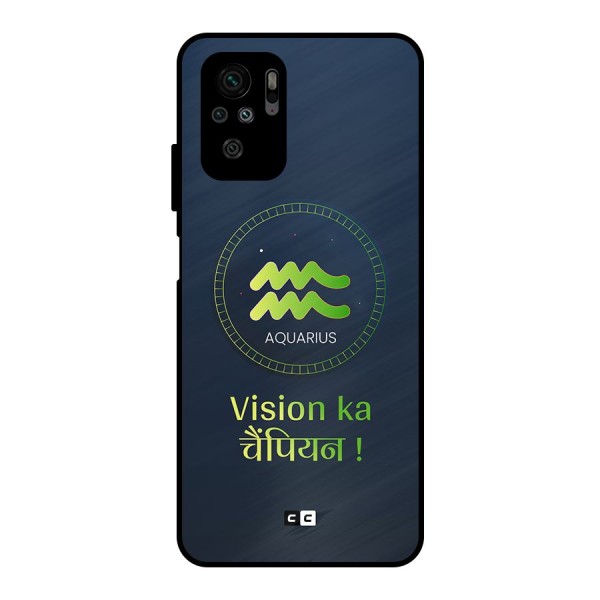 Aquarius Vision Metal Back Case for Redmi Note 10