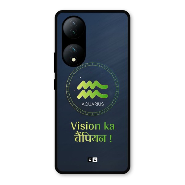 Aquarius Vision Metal Back Case for Vivo T2