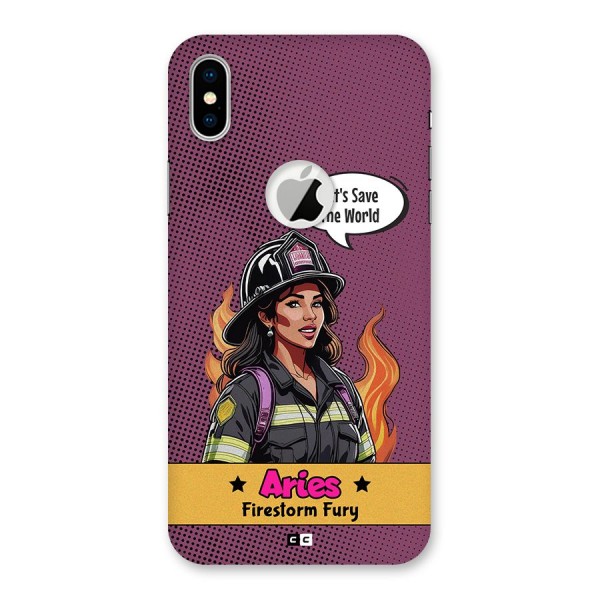 Aries Fury Back Case for iPhone XS Logo Cut