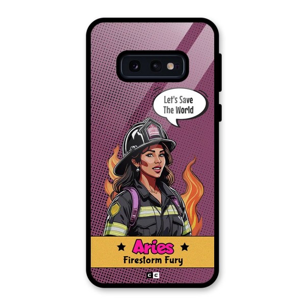 Aries Fury Glass Back Case for Galaxy S10e