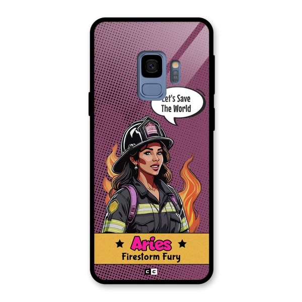 Aries Fury Glass Back Case for Galaxy S9