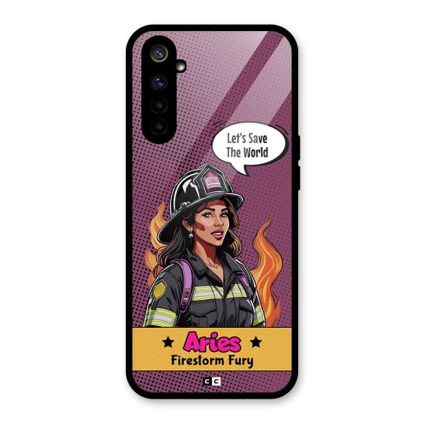 Aries Fury Glass Back Case for Realme 6