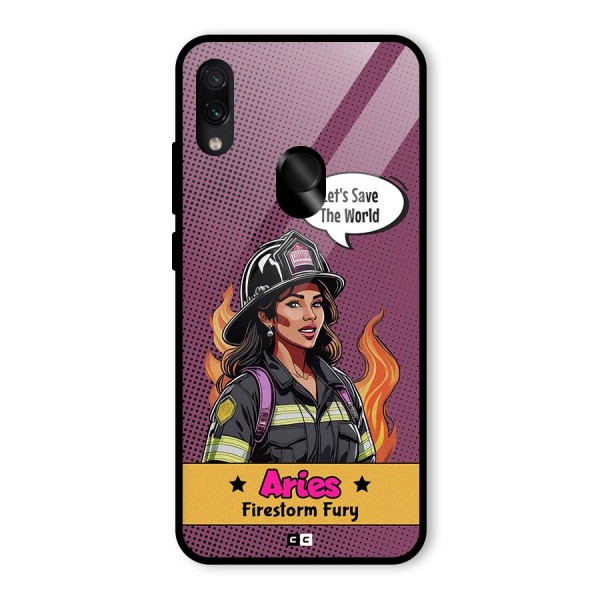 Aries Fury Glass Back Case for Redmi Note 7