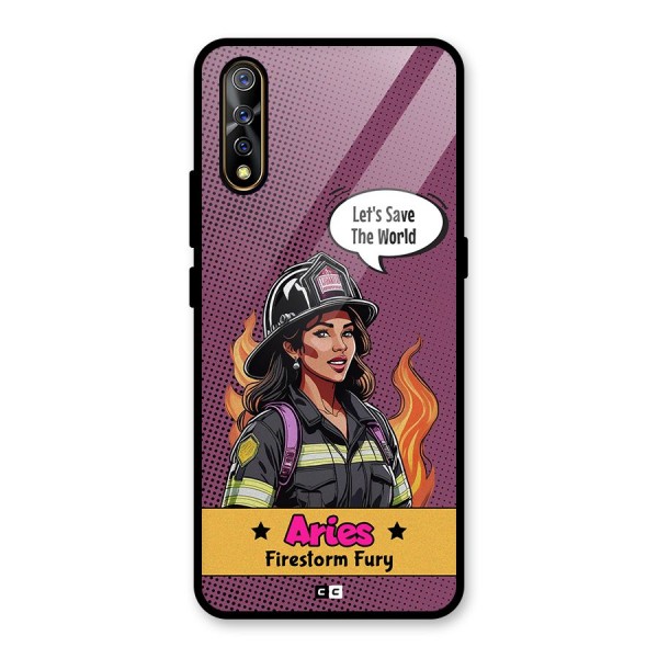 Aries Fury Glass Back Case for Vivo Z1x