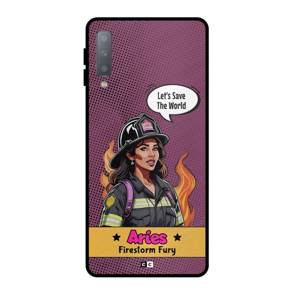 Aries Fury Metal Back Case for Galaxy A7 (2018)