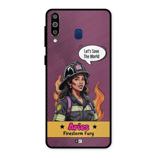 Aries Fury Metal Back Case for Galaxy M30