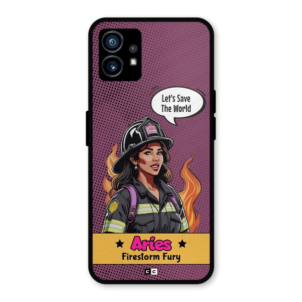 Aries Fury Metal Back Case for Nothing Phone 1