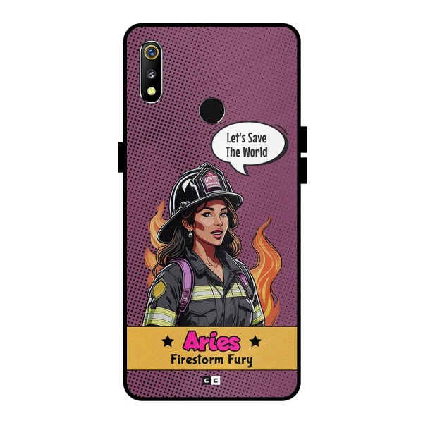 Aries Fury Metal Back Case for Realme 3