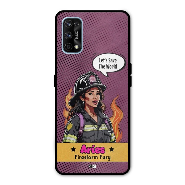 Aries Fury Metal Back Case for Realme 7 Pro