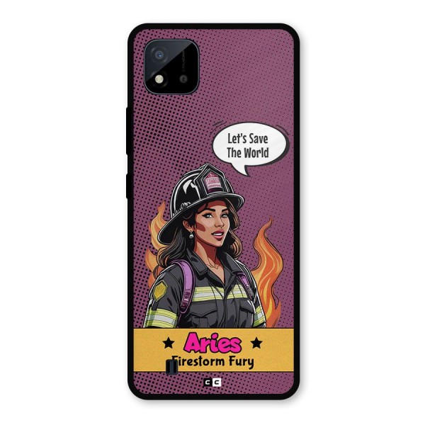 Aries Fury Metal Back Case for Realme C11 2021