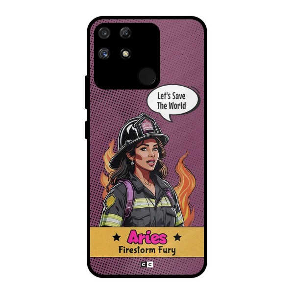 Aries Fury Metal Back Case for Realme Narzo 50A