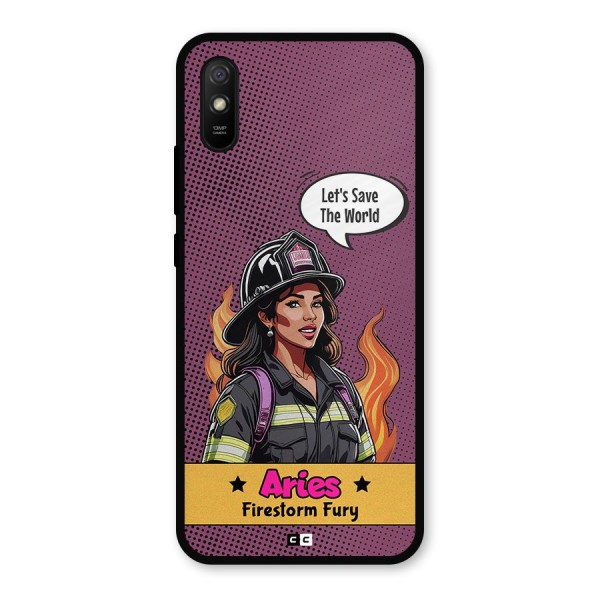 Aries Fury Metal Back Case for Redmi 9a