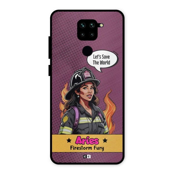 Aries Fury Metal Back Case for Redmi Note 9