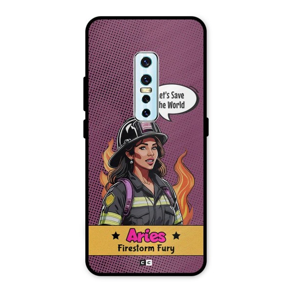 Aries Fury Metal Back Case for Vivo V17 Pro