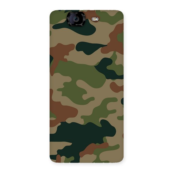 Army Camouflage Back Case for Canvas Knight A350