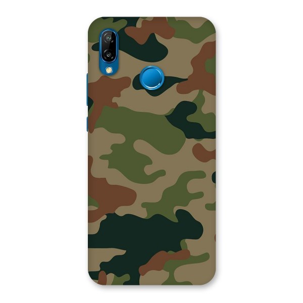 Army Camouflage Back Case for Huawei P20 Lite