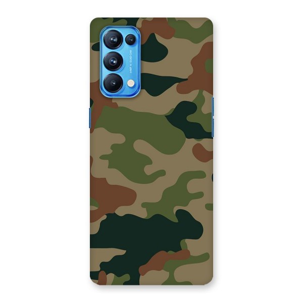 Army Camouflage Back Case for Oppo Reno5 Pro 5G