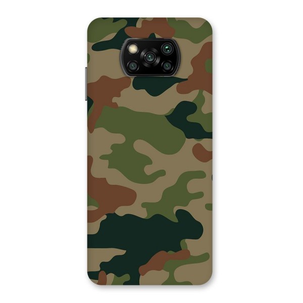 Army Camouflage Back Case for Poco X3