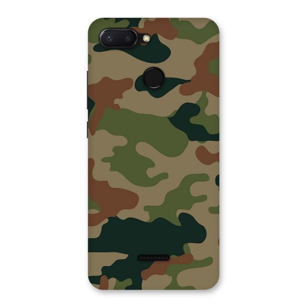 Army Camouflage Back Case for Redmi 6