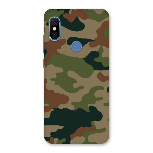 Army Camouflage Back Case for Redmi Note 6 Pro