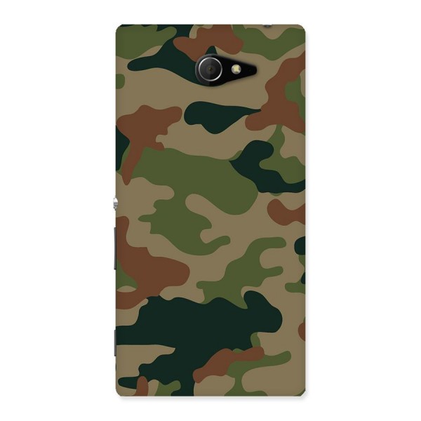 Army Camouflage Back Case for Sony Xperia M2