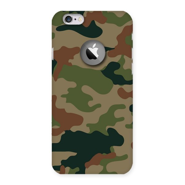 Army Camouflage Back Case for iPhone 6 Logo Cut