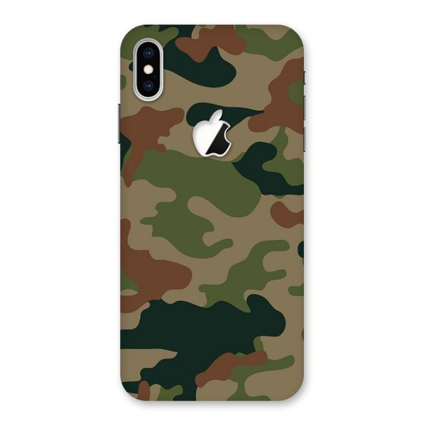 Army Camouflage Back Case for iPhone XS Max Apple Cut