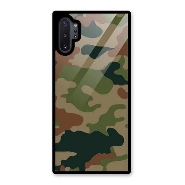 Army Camouflage Glass Back Case for Galaxy Note 10 Plus