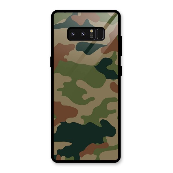 Army Camouflage Glass Back Case for Galaxy Note 8