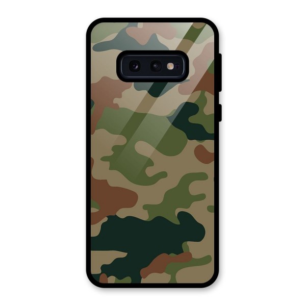 Army Camouflage Glass Back Case for Galaxy S10e