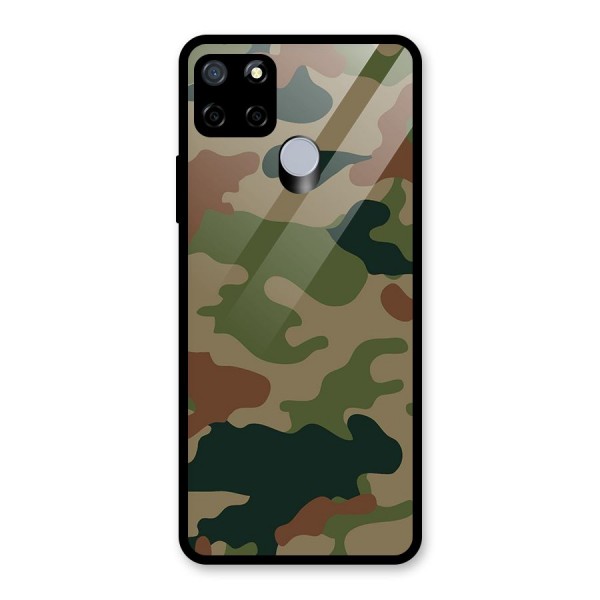 Army Camouflage Glass Back Case for Realme C15