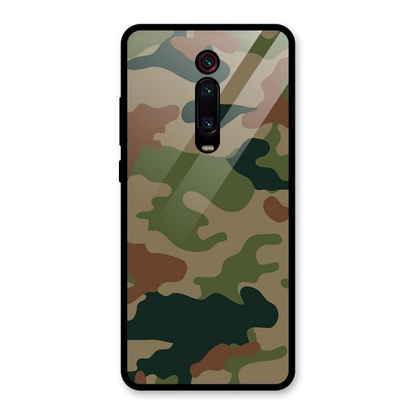 Army Camouflage Glass Back Case for Redmi K20 Pro