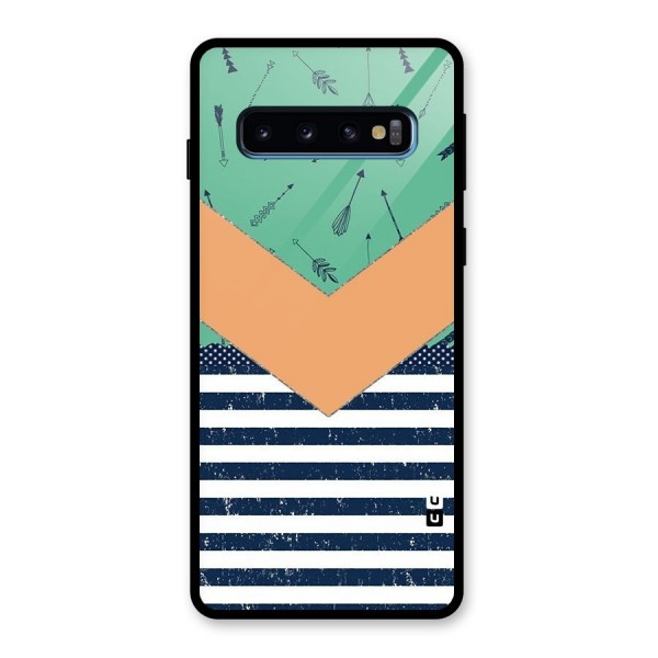 Arrows and Stripes Glass Back Case for Galaxy S10