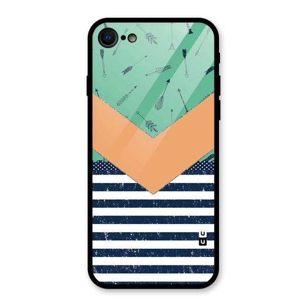 Arrows and Stripes Glass Back Case for iPhone 8