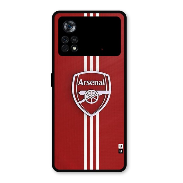 Arsenal Club Metal Back Case for Poco X4 Pro 5G