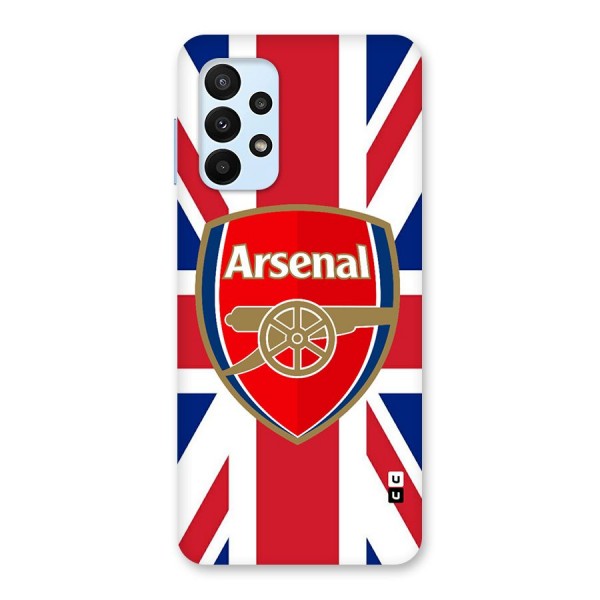 Arsenal Flag Glass Back Case for Galaxy A23