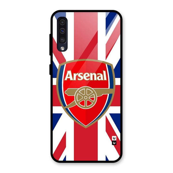 Arsenal Flag Glass Back Case for Galaxy A50s